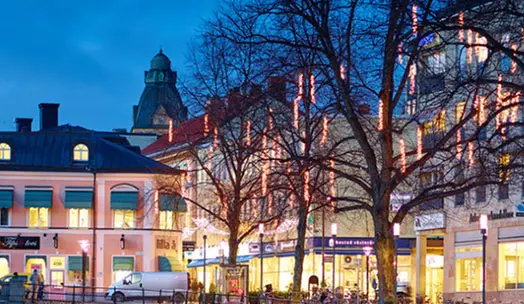 Sida som visar en gata i Västerås stad
