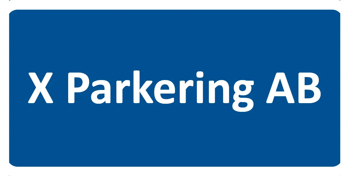 Tilläggsskylt annan parkeringsägare (i detta fall X parkering AB). 