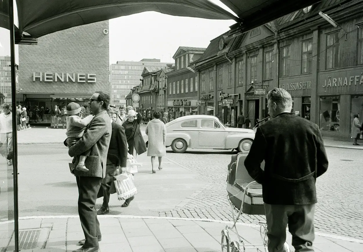 Vasagatan - Stora Gatan 1966. Fotograf: Åke V. Larsson